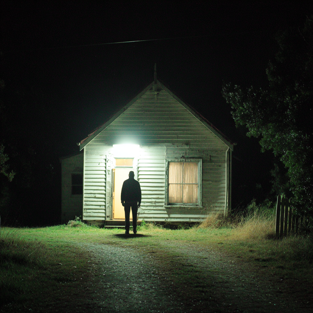 Onus Probandi concept still &mdash; night exterior